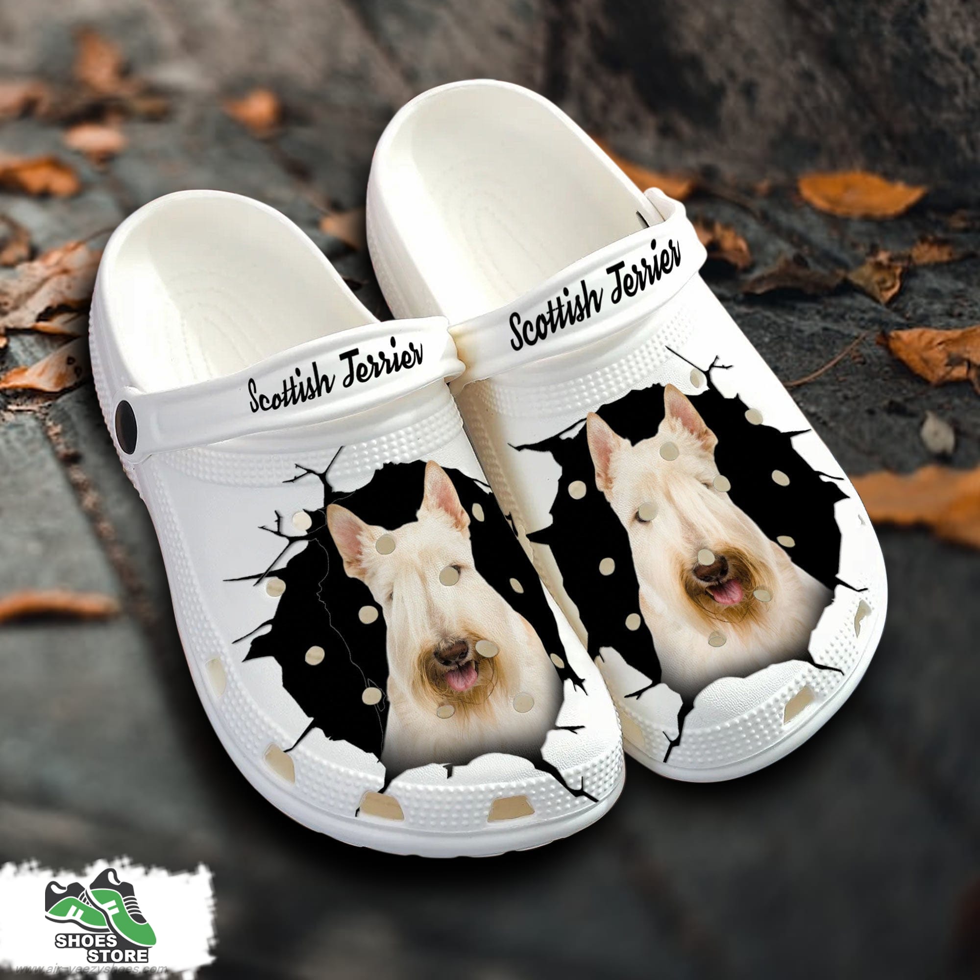 Scottish Terrier Custom Name Crocs Shoes Love Dog Crocs