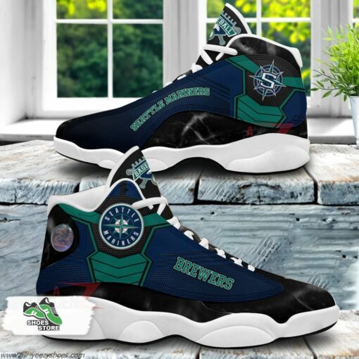 Seattle Mariners Air Jordan 13 Sneakers MLB Baseball Custom Sports Shoes