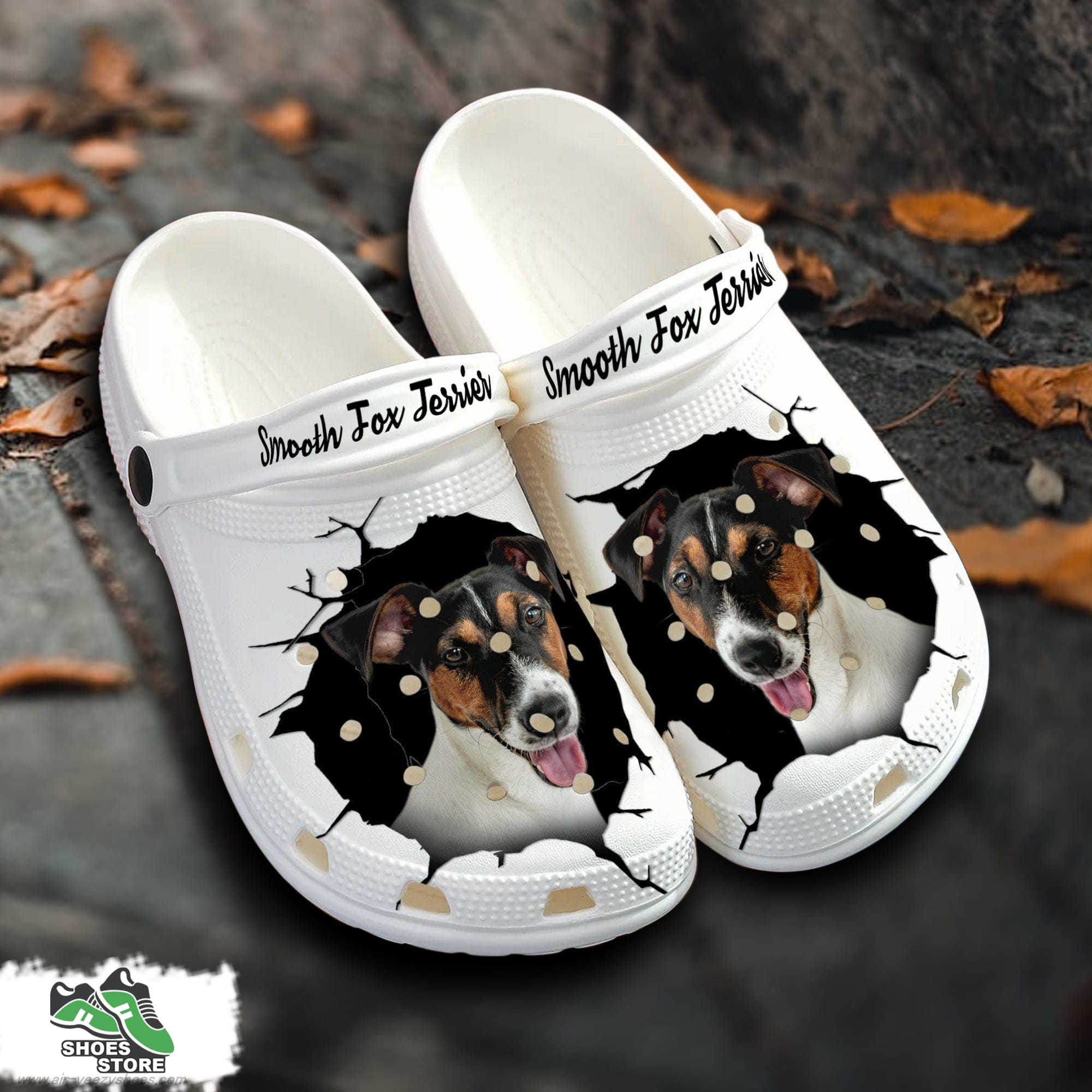 Smooth Fox Terrier Custom Name Crocs Shoes Love Dog Crocs