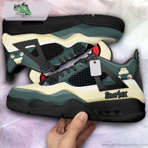 Snorlax Jordan 4 Sneakers, Gift Shoes for Anime Fan