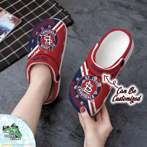 St. Louis Cardinals Personalized Baseball Logo Team Clog, Baseball Crocs Shoes
