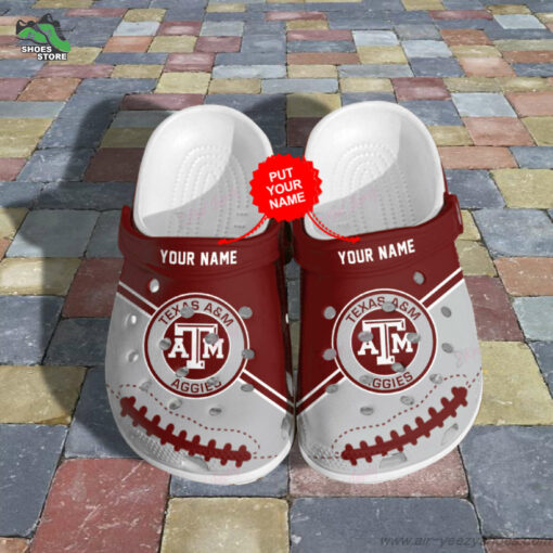 Texas A&M Aggies Football Crocs,  NCAA Shoes Gift for Fan