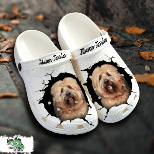 Tibetan Terrier Custom Name Crocs Shoes, Love Dog Crocs