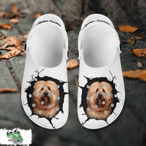 Tibetan Terrier Custom Name Crocs Shoes, Love Dog Crocs