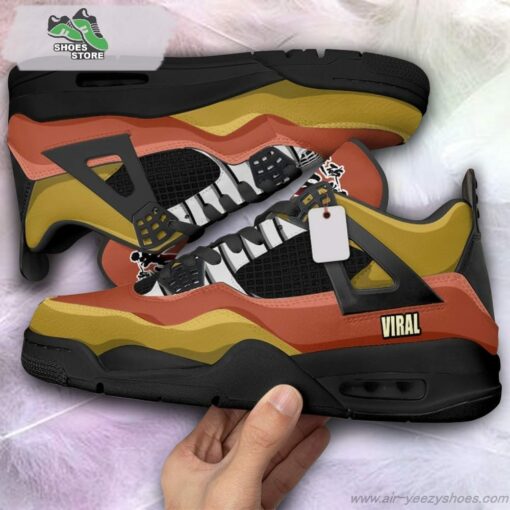 Viral Jordan 4 Sneakers, Gift Shoes for Anime Fan