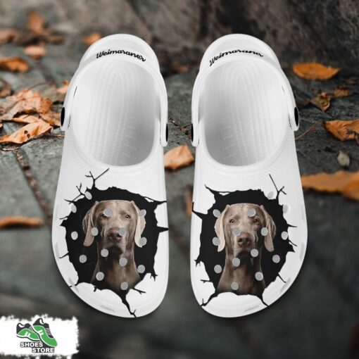 Weimaraner Custom Name Crocs Shoes, Love Dog Crocs