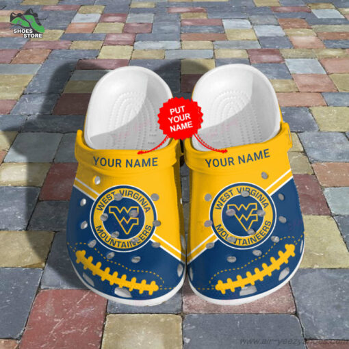 West Virginia Mountaineers Football Crocs,  NCAA Shoes Gift for Fan