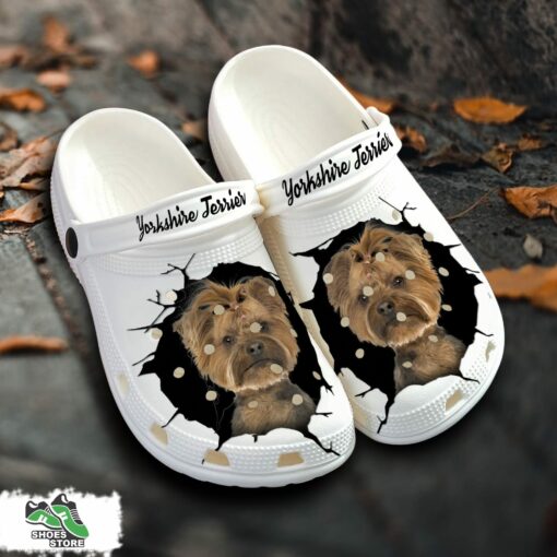 Yorkshire Terrier Custom Name Crocs Shoes, Love Dog Crocs