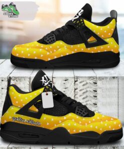 Zenitsu Jordan 4 Sneakers, Gift Shoes for Anime Fan