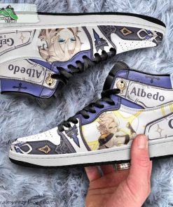 albedo genshin impact shoes custom for fans sneakers 2 usilde
