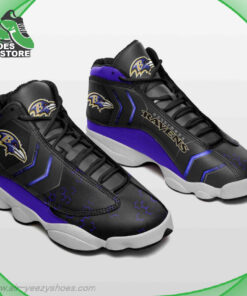 Baltimore Ravens Mesh Design Air Jordan 13 Sneakers