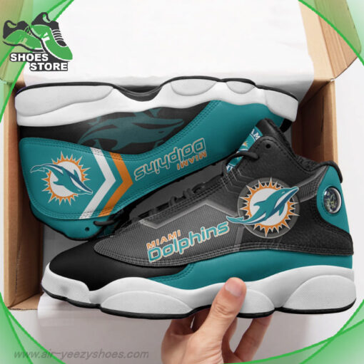 Miami Dolphins Mesh Design Air Jordan 13 Sneakers