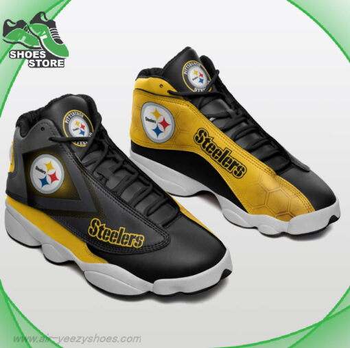 Pittsburgh Steelers Design Logo Air Jordan 13 Sneakers