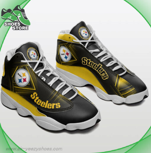 Pittsburgh Steelers Mesh Design Air Jordan 13 Sneakers