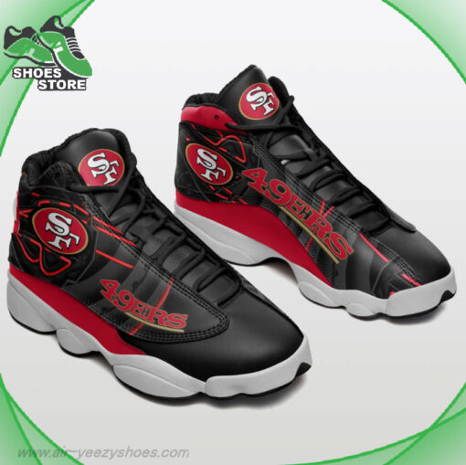 San Francisco 49ers Mesh Design Air Jordan 13 Sneakers