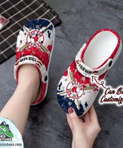 boston red sox personalized watercolor new clog shoes baseball crocs 2 xaalj9