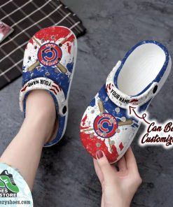 chicago cubs personalized watercolor new clog shoes baseball crocs 2 wagjy4