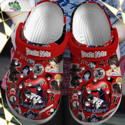 Death Note Anime Cartoon Red Crocs Shoes