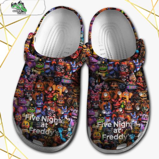 Five Nights At Freddy Cartoon Crocs Shoes