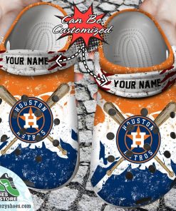 houston astros personalized watercolor new clog shoes baseball crocs 1 tbw419