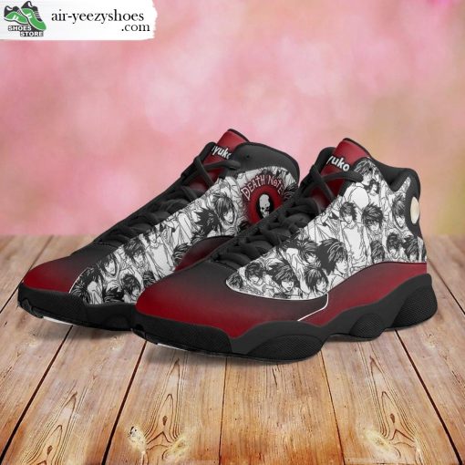 L’ RedBlack Jordan 13 Shoes, Death Note Gift