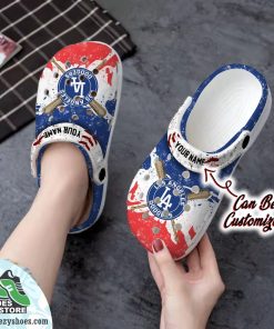 los angeles dodgers personalized watercolor new clog shoes baseball crocs 2 p0xjdm