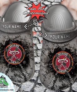 miami heat personalized chain breaking wall clog shoes basketball crocs 1 omafnt