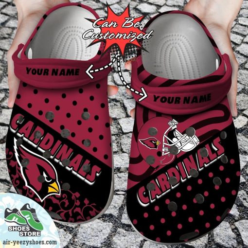 Personalized Arizona Cardinals Polka Dots Colors Clog Shoes, Football Crocs