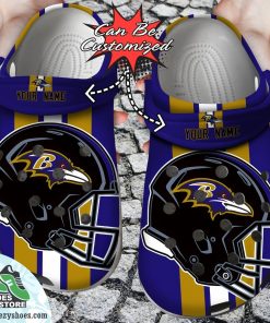 personalized baltimore ravens team helmets clog shoes football crocs 1 dc56qj