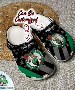 personalized boston celtics star flag clog shoes basketball crocs 2 xisgio