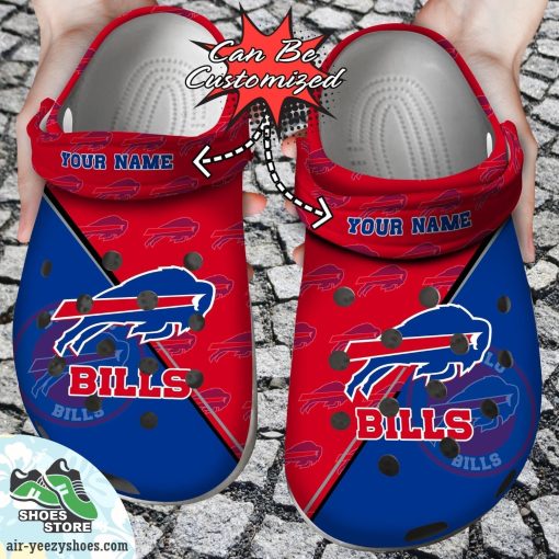 Personalized Buffalo Bills Team Pattern Clog Shoes, Football Crocs