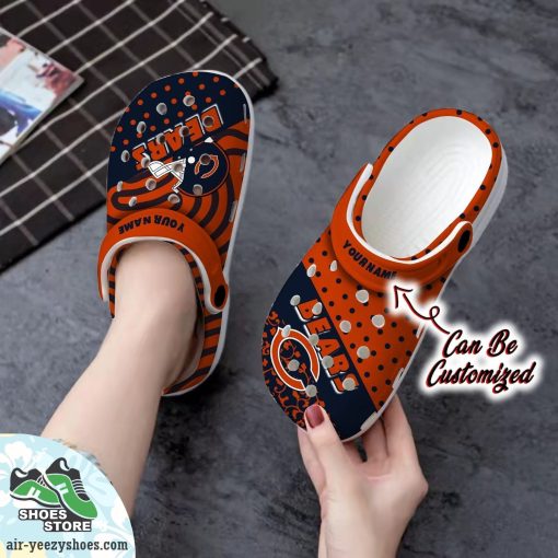Personalized Chicago Bears Polka Dots Colors Clog Shoes, Football Crocs