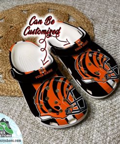 Personalized Cincinnati Bengals Team Helmets Clog Shoes, Football Crocs