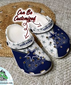 Personalized Dallas Cowboys Team Pattern Clog Shoes, Football Crocs