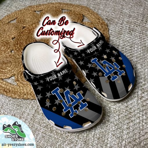 Personalized Los Angeles Dodgers Star Flag Clog Shoes, Baseball Crocs