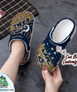 personalized los angeles rams polka dots colors clog shoes football crocs 2 eswyvp