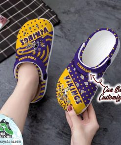 Personalized Minnesota Vikings Polka Dots Colors Clog Shoes, Football Crocs