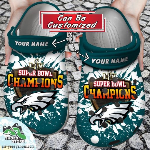 Personalized Philadelphia Eagles Super Bowl LII Clogs Shoes, Football Crocs