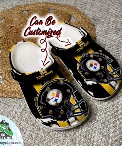 Personalized Pittsburgh Steelers Team Helmets Clog Shoes, Football Crocs