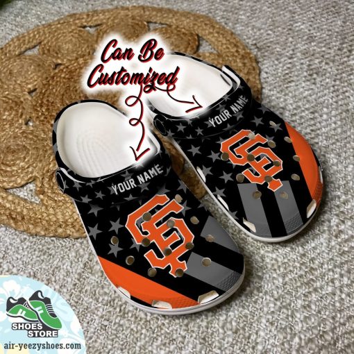 Personalized San Francisco Giants Star Flag Clog Shoes, Baseball Crocs