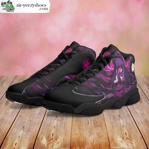 Sasuke PurpleBlack Jordan 13 Shoes, Naruto Gift