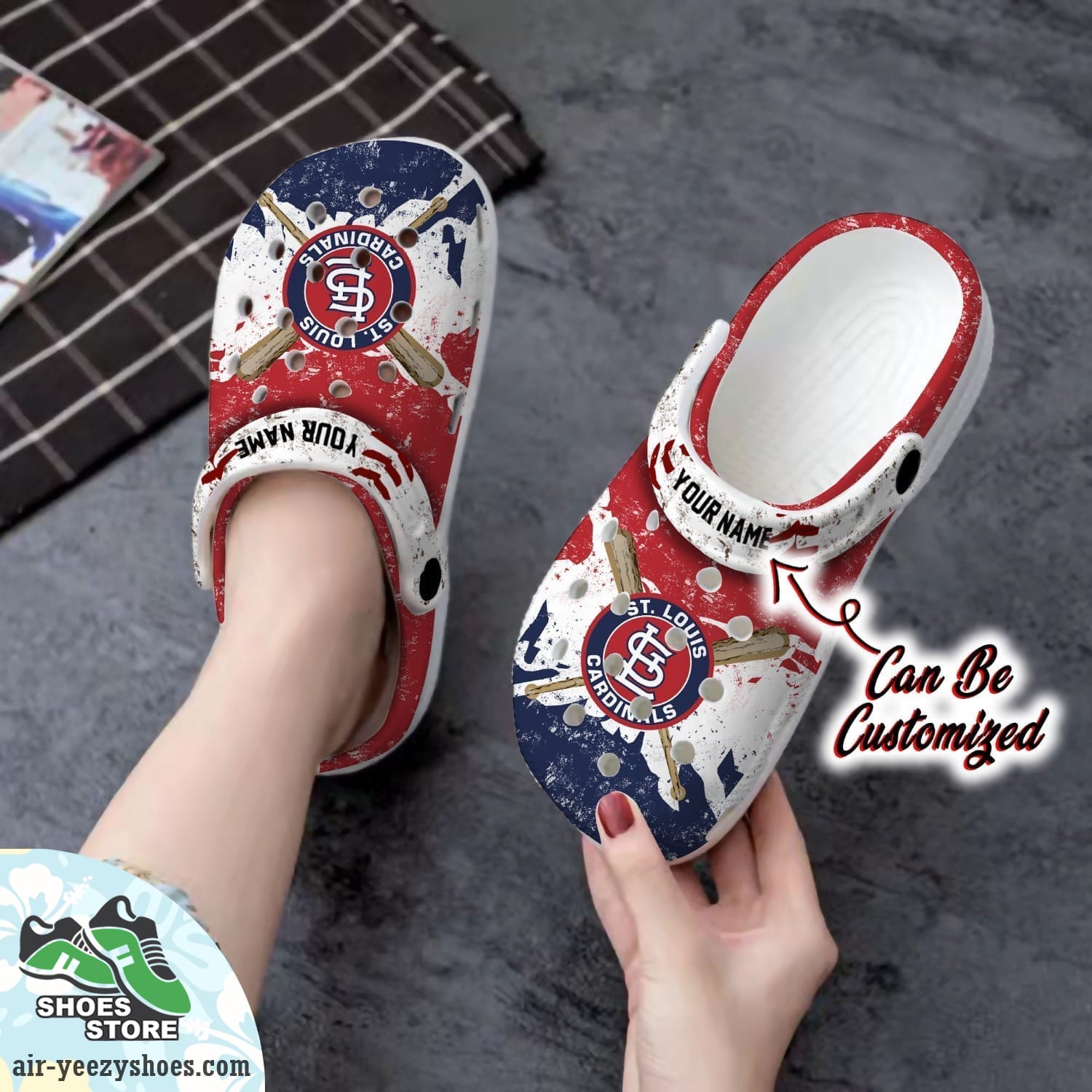 St. Louis Cardinals Personalized Watercolor New Clog Shoes, Baseball Crocs