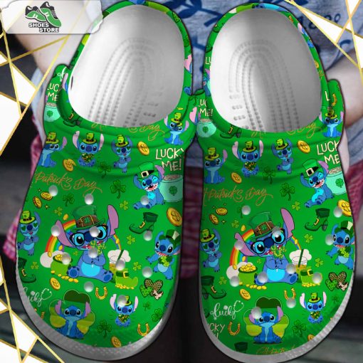Stitch Cartoon Saint Patrick’s Day Crocs Shoes