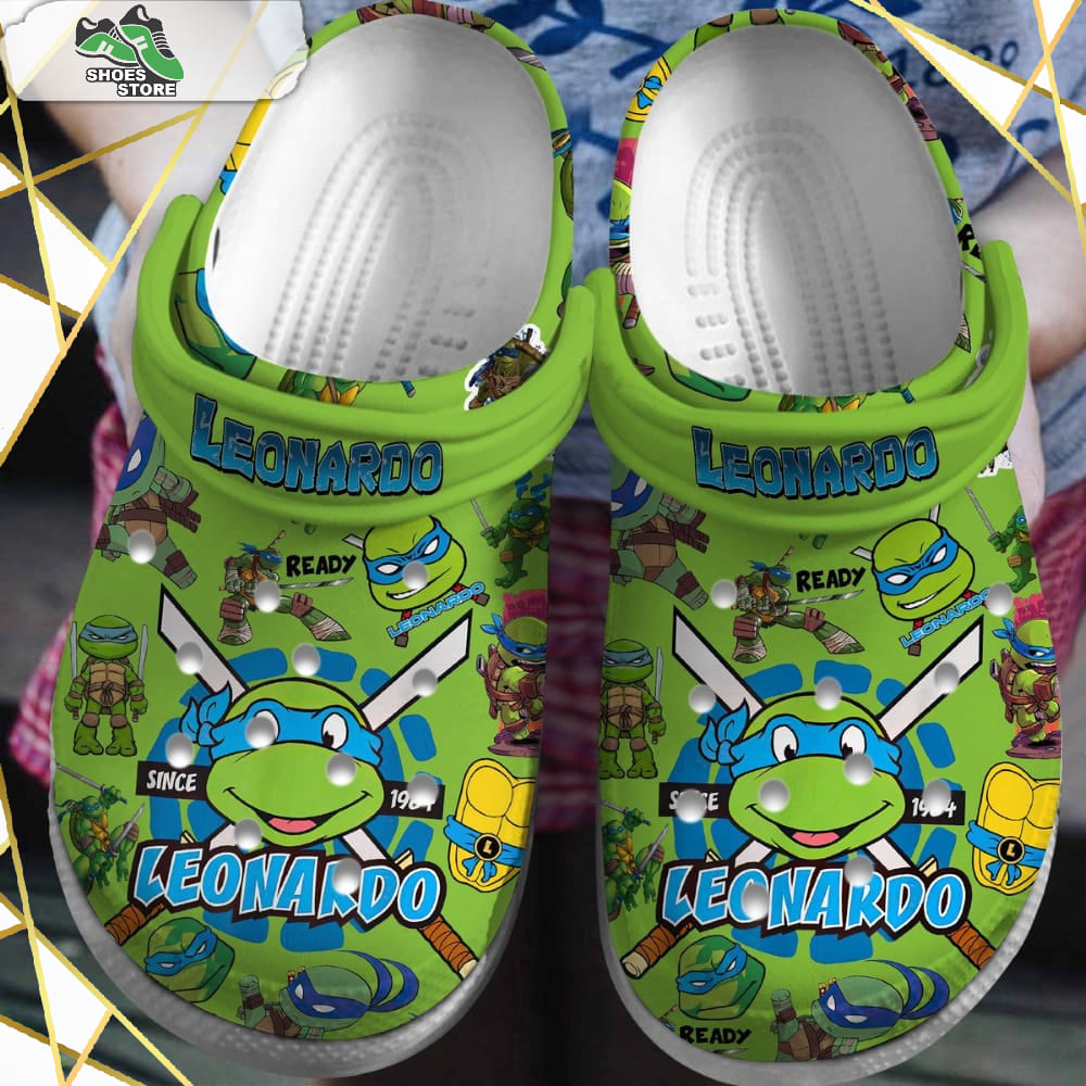 Teenage Mutant Ninja Turtles, Leonardo Cartoon Crocs Shoes