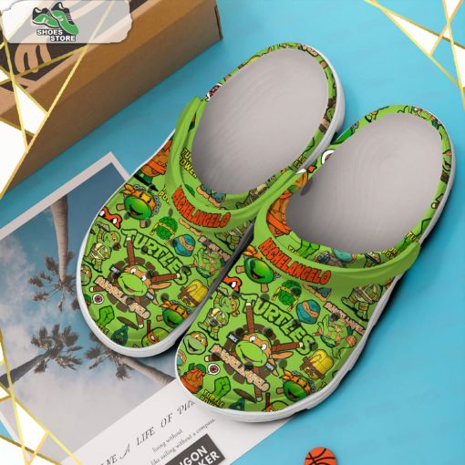 Teenage Mutant Ninja Turtles, Michelangelo Cartoon Crocs Shoes