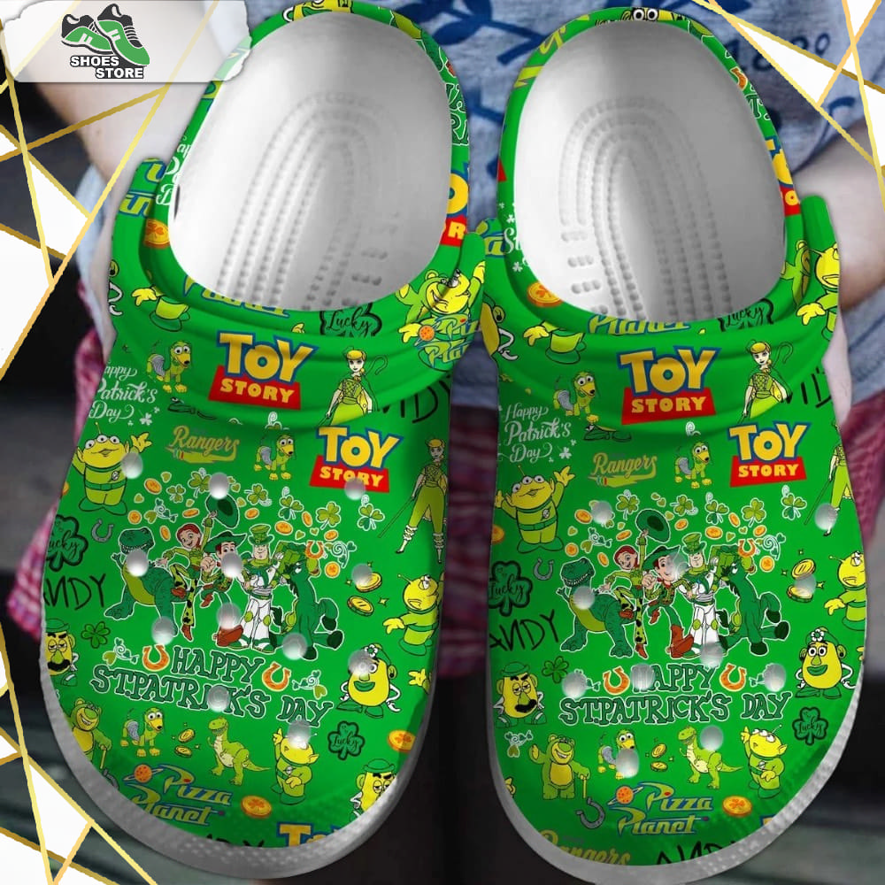 Toy Story Cartoon Saint Patrick's Day Crocs Shoes