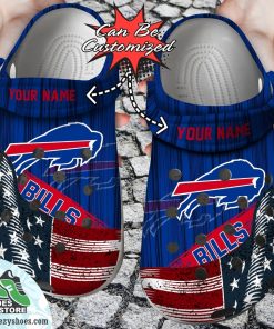 US Flag Buffalo Bills New Crocs Clog Shoes, Football Crocs