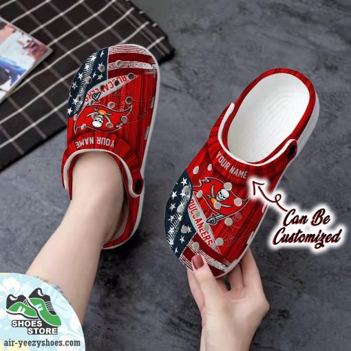 US Flag Tampa Bay Buccaneers New Crocs Clog Shoes, Football Crocs
