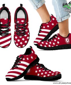 Alabama Crimson Tide America Flag Pattern Casual Breathable Running Shoes