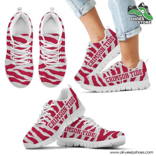 Alabama Crimson Tide Breathable Running Shoes Tiger Skin Stripes Pattern Printed